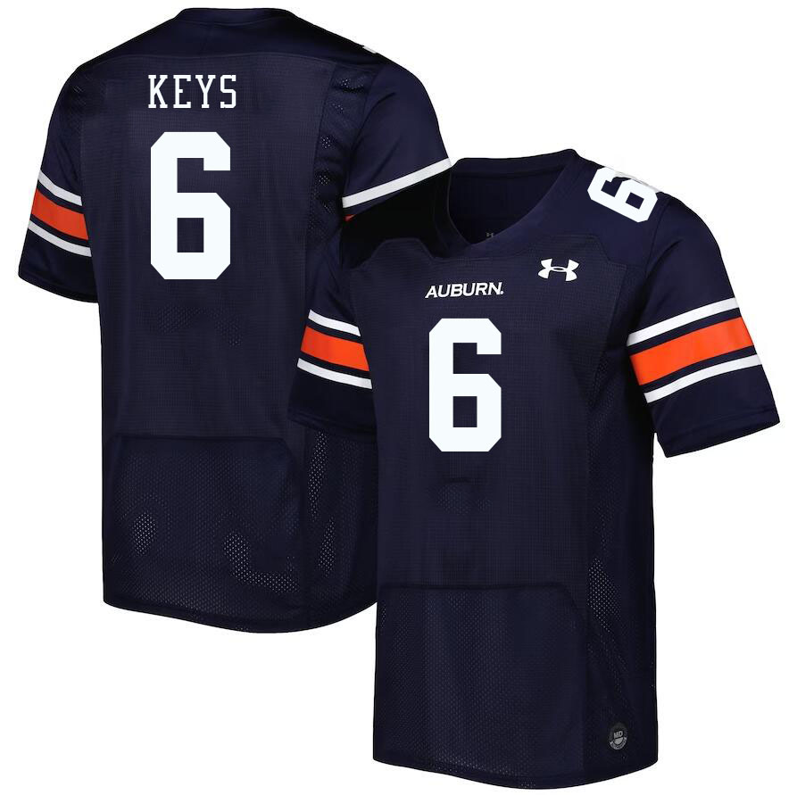 Men #6 Austin Keys Auburn Tigers College Football Jerseys Stitched Sale-Navy